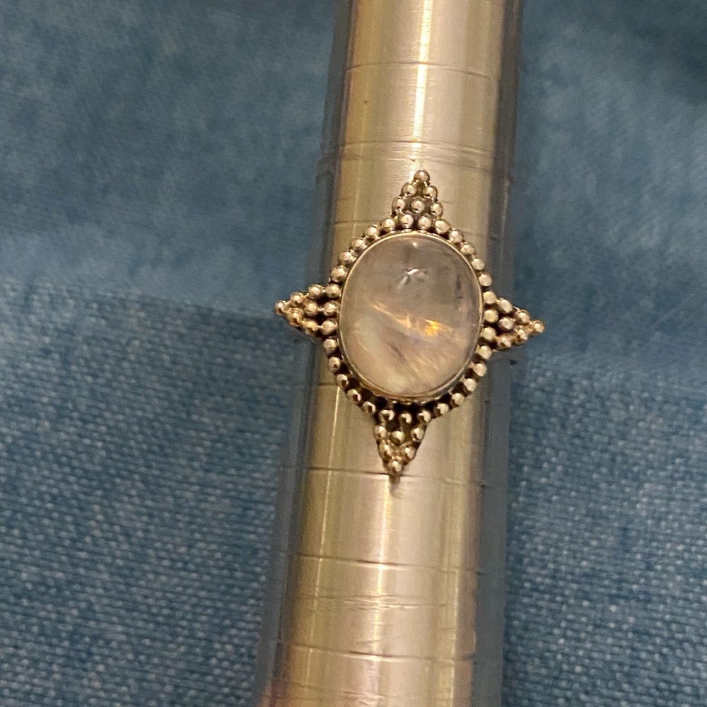 Silver Moonstone Ring - image 3